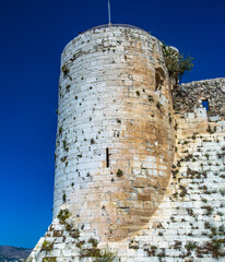 It's Part of the Krak des Chevaliers, a Crusader castle in Syria - obrazy, fototapety, plakaty
