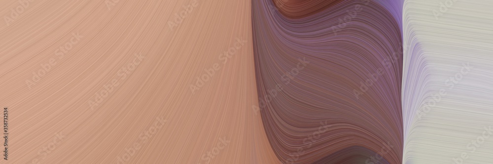 Aufkleber abstract colorful banner with rosy brown, silver and old mauve colors. fluid curved flowing waves an