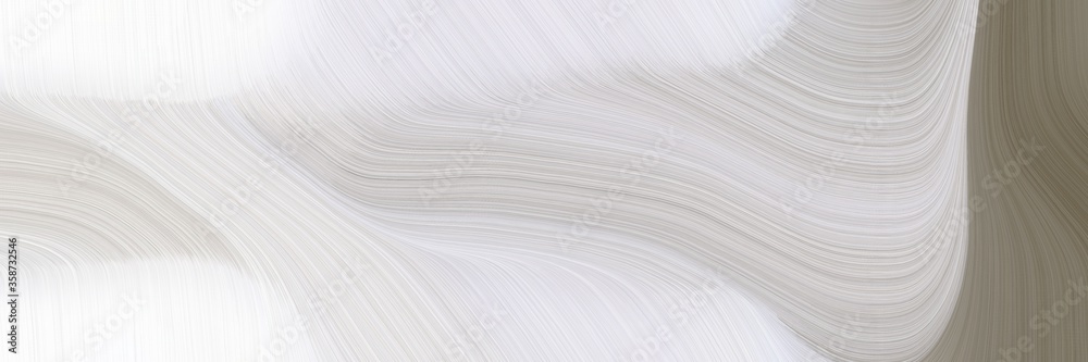 Aufkleber abstract surreal designed horizontal header with light gray, old lavender and dark gray colors. fluid curved lines with dynamic flowing waves and curves for poster or canvas