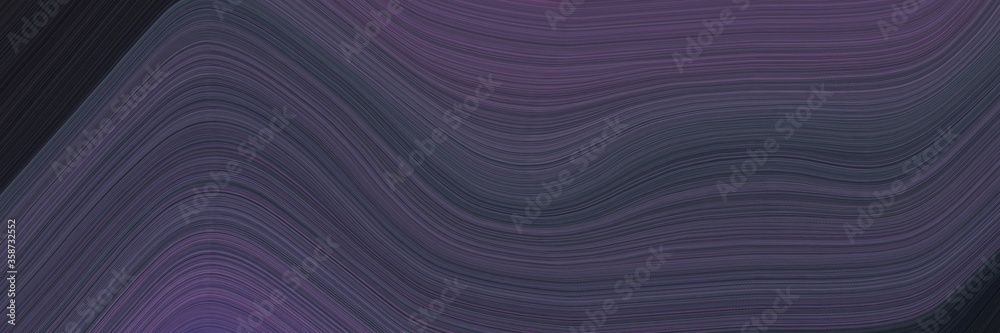 Aufkleber abstract decorative banner with dark slate gray, old lavender and dim gray colors. fluid curved lines with dynamic flowing waves and curves for poster or canvas