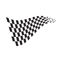 Race flag icon, simple design race flag logo