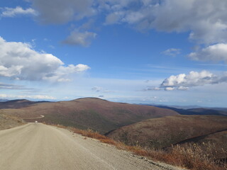 the Top of the World Highway right after the Alaska border in Little Gold, Canada, September