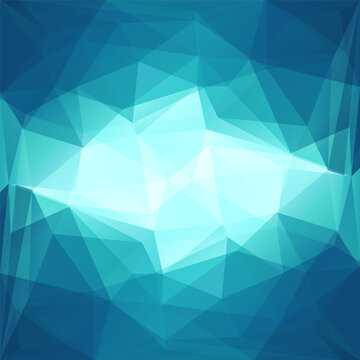 Abstract Blue Geometric Triangles Background