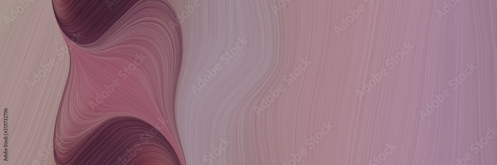 Aufkleber abstract dynamic banner with rosy brown, old mauve and pastel brown colors. fluid curved lines with dynamic flowing waves and curves for poster or canvas