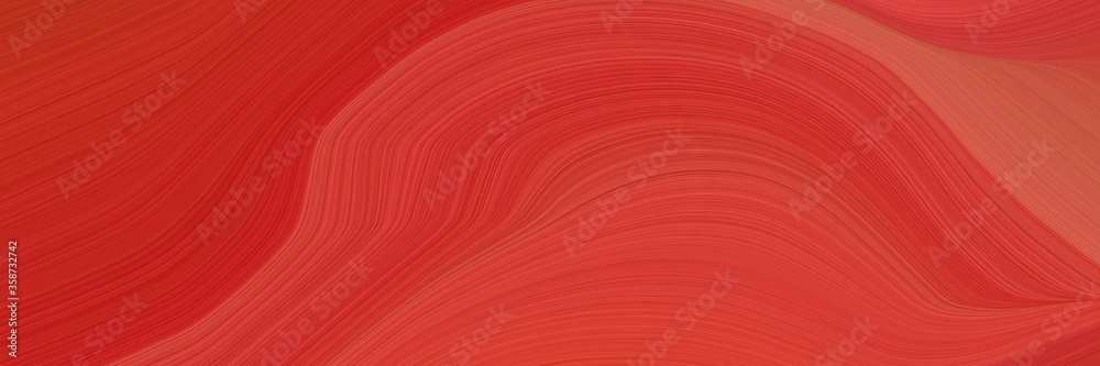 Aufkleber abstract surreal header design with firebrick, indian red and strong red colors. fluid curved flowing waves and curves for poster or canvas
