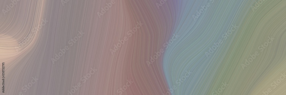 Fototapete abstract moving banner design with gray gray, light slate gray and tan colors. fluid curved lines wi