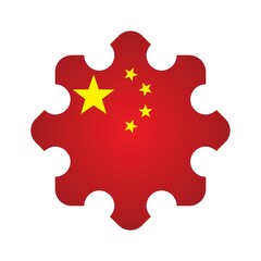 Obraz premium china flag icon
