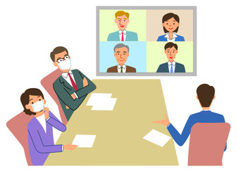 Fototapeta premium リモート会議 