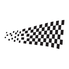 Race flag icon, simple design race flag logo