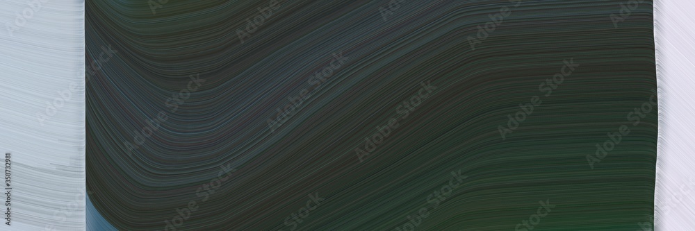 Poster abstract colorful header with very dark blue, light steel blue and dark gray colors. fluid curved li
