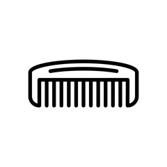 line style icon of comb isolated on white background. EPS 10