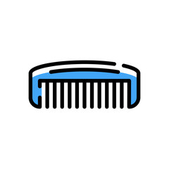filled line style icon of comb isolated on white background. EPS 10