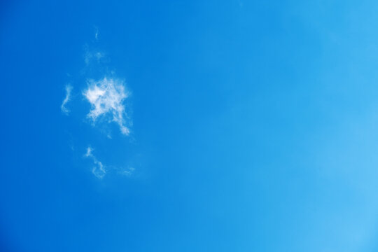 Only cloud in the blue sky background, Cloudscape, copy space,