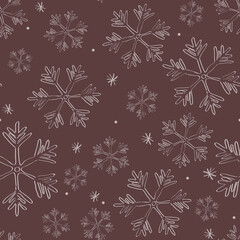 seamless texture with snowflakes  illustration