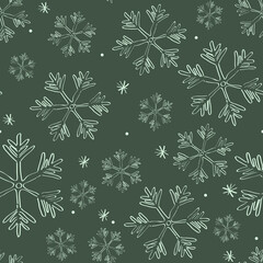 seamless texture with snowflakes