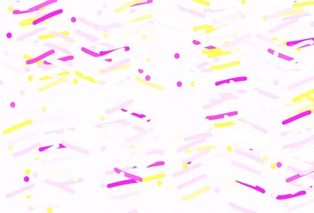 Light Pink, Yellow vector background with stright stripes.
