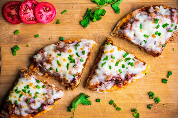 Pizza with bursting cheese