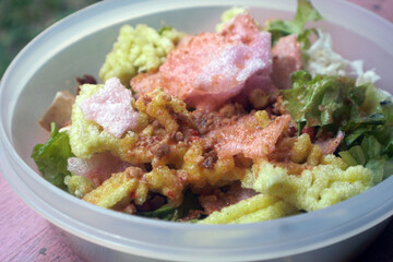 Indonesian street food mix vegetable salad