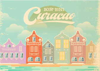 Obraz na płótnie Canvas Curacao vector background vintage 