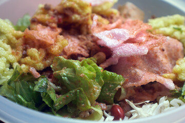close up Indonesian mix vegetable salad 