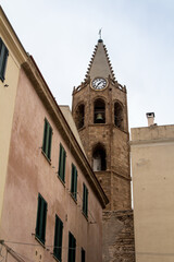 Fototapeta na wymiar Tower of San Francesco church, Alghero