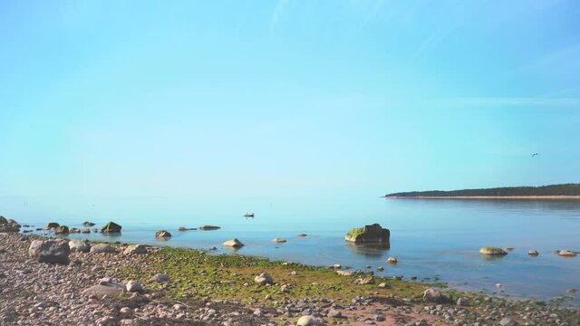Baltic Sea in early spring in Latvia