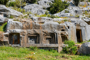 It's Ancient cemetery, Limyra, Turkey.
