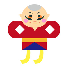 日本文化素材 / 縁起物奴さん