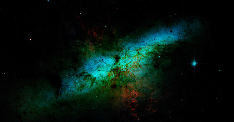 Dark space sky. Elements of this image furnished by NASA