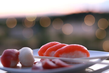 amazing views with sushi