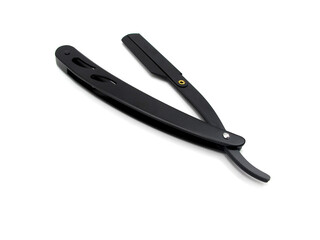 Straight Razor black color on white background