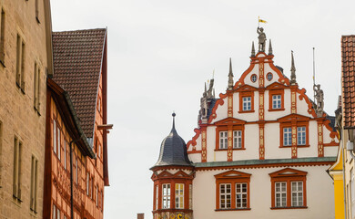 Gasse zum Stadthaus Coburg Deutschland