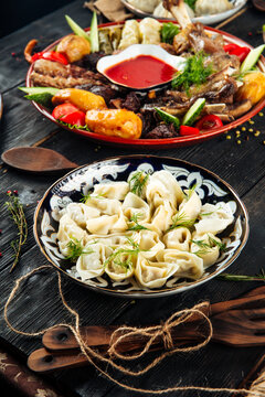 Oriental dishes georgian chuchvara dumplings
