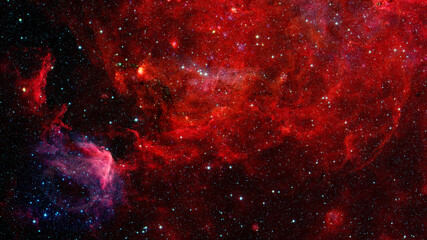 Red nebula in space. Elements of this image furnished by NASA © Supernova