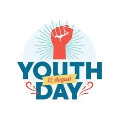 flat design International youth day