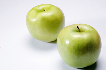 Green Apples, Close Up against white background