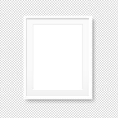 Picture Frame Isolated Transparent Background With Gradient Mesh, Vector Illustration