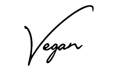 Vegan Typography Black Color Text On White Background