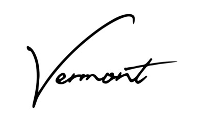 Vermont Typography Black Color Text On White Background