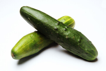 Cucumbers, Close Up on white background .