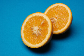 Two Fresh Oranges, Close Up