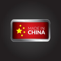 made in china flag label