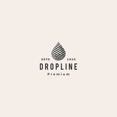 drop line hipster vintage logo vector icon illustration