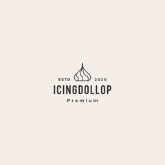 icing dollop hipster vintage logo vector icon illustration