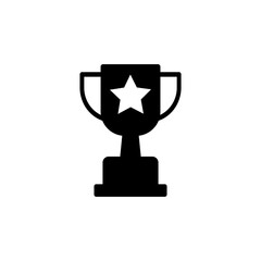 Trophy icon in a trendy flat design, symbol of the championship competition icon