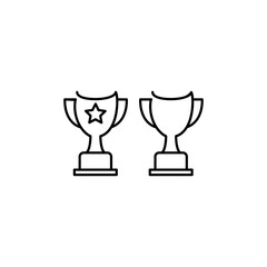 Trophy icon in a trendy flat design, symbol of the championship competition icon