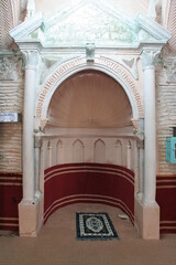 Mihrab of andalucian mosque with roman architecture