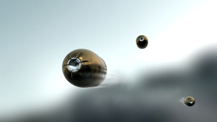 Flying bullets, slow motion (Shallow DOF)