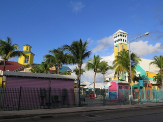 some buildings in Nassau in the month of February, Bahamas