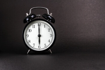 Vintage Alarm Clock Showing 6 O'Clock